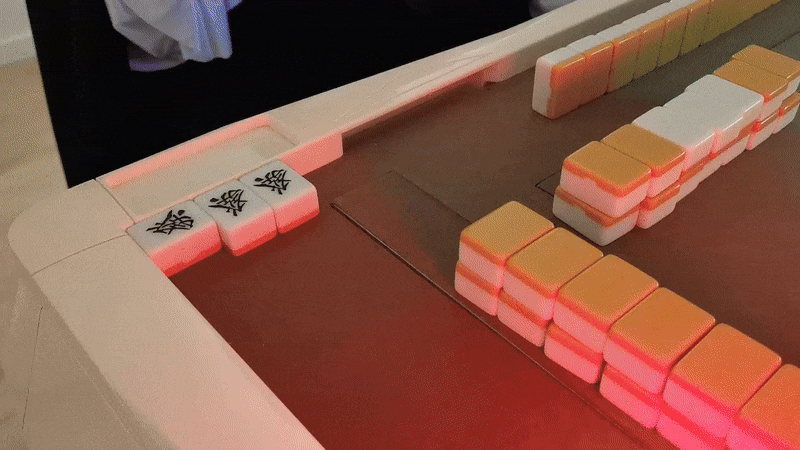 playing mahjong